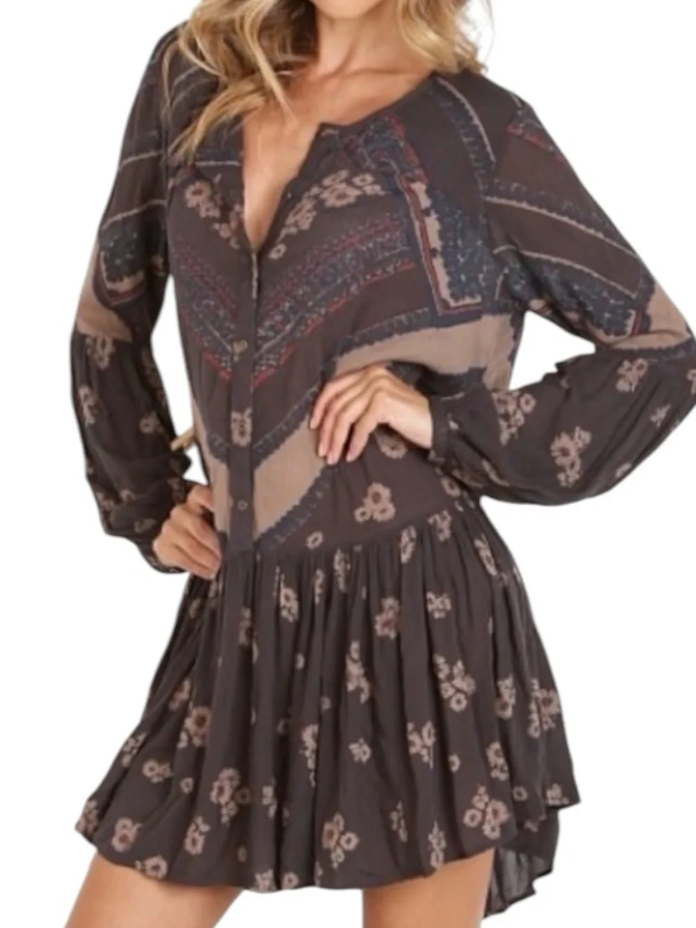 Free People From Your Heart Oversized Mini Dress